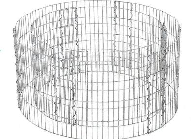 China 90cm Diameter 40cm High Gabion Garden Bed , Round Welded Gabion Baskets for sale