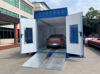 China Portable Spray Booth Movable Container Style Paint Room For Car Painting for sale