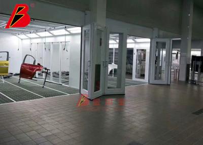 China Línea de la estación de la preparación de la cabina de la pintura de la lámpara infrarroja para la tienda del servicio del coche en venta