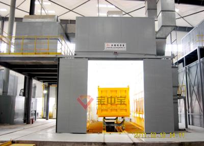 China Spray Painting Production Line for Millitary Vehicle With Base Rail Baking Room for sale