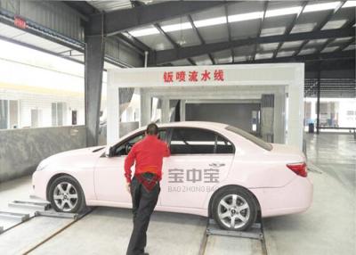China Líneas línea de pintura móvil lateral del coche del empuje proyecto auto de pintura de la chapa de la producción del espray en venta