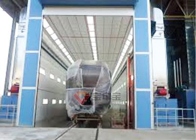 China Pintura automática completa ferroviaria de la cabina de espray de la corriente descendente de la pintura por las capas superficiales en venta