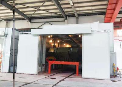 China Baking Booth For Tank  Military Painting Line Full Down Draft Paint Production Line for sale