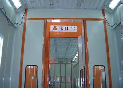 China 15m Long Industrial Bus Spray Booth With Fan Cabinet Side Lighting for sale