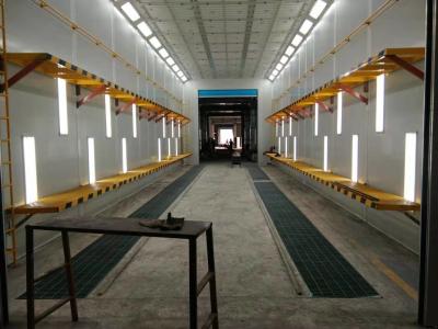 China Container Spray Booth with VOCs treatment equipment Drive throught Design Paint and baking Room for sale