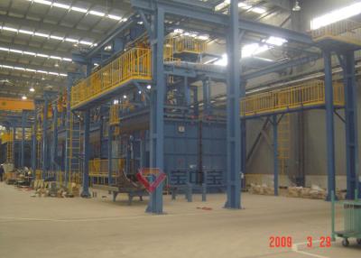 China Heavy Machinery Paint Booth With Automatic Delivery Chain System Industral Paint Line for sale