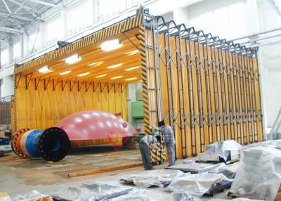 China Open Face Retractable Mobile Telescopic Paint Spray Booth For Large Workpieces for sale