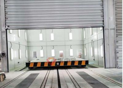 China Military Spray Booth With Base Transport Rail Heavy Machine Painting Booth Line for sale
