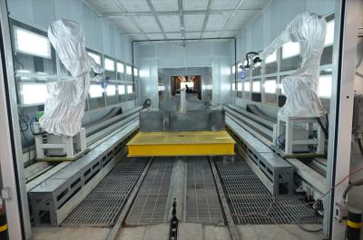 China Steel Profile Paint Line Robot Paint Production Line Transport With Trolley for sale