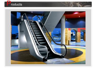 China Rise 6000mm Rubber Handrails Indoor VVVF Moving Walk Escalator With Aluminum Alloy Comb Board for sale