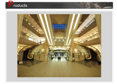 China Capacity 6300 Persons Helical Escalator Curved Moving Walk Escalator For Shopping Mall for sale