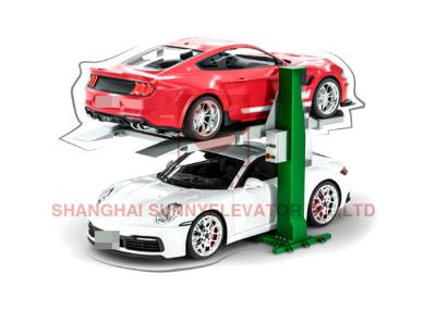 China High Speed Compact Single Post Car Parking Lift AC Drive Type for sale