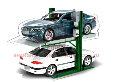 China Two Post Sports Car Parking Lift With One Piece Low Profile Diamond Steel Ramp for sale
