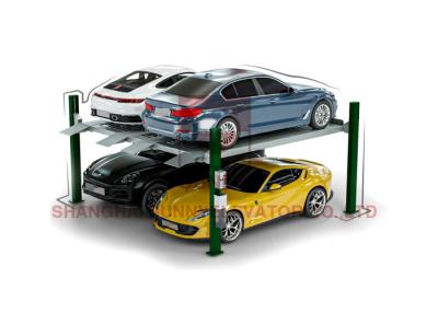 China 3000mm Height Double Wide 4 Post Car Parking Lift With Electromagnetic Lock Release for sale