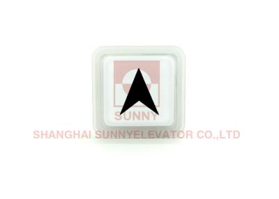 China Elevator Parts Durable Plastic Push Button Light Without Braille 12VDC And 24VDC for sale