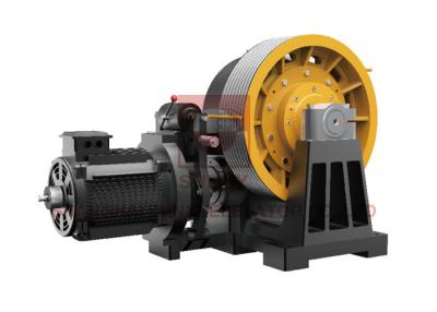 China 45kw 2m/S Geared Elevator Traction Machine Motor For Cargo Lifts for sale
