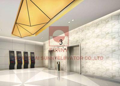 China Carregue o elevador de alta velocidade do elevador do passageiro de 630~1600kg MRL menos espaço à venda