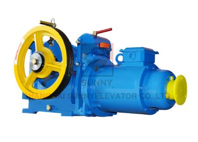 China 320KG Elevator Geared Traction Machine / Motor For Elevator Parts for sale