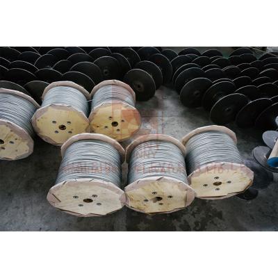 China CE / ISO9001 Elevator Safety Components Wire Rope For Elevator / Lift Parts 8x19S+FC for sale