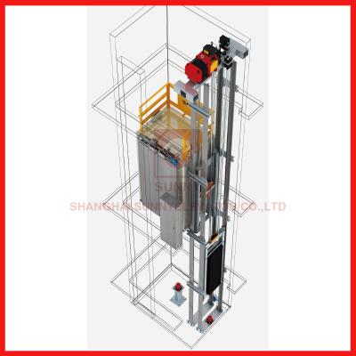 Chine ascenseur à grande vitesse d'ascenseur de la villa 400kg avec la pièce de machine - moins à vendre