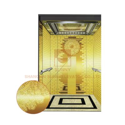 China Elevator Cabin with Mirror Stainless Steel Frame for Passenger Elevator for sale