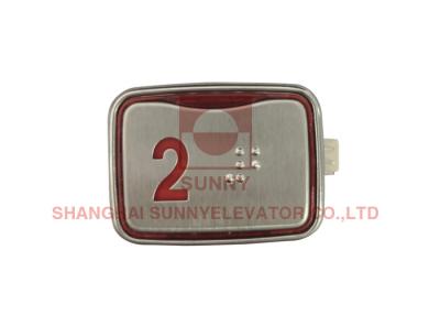 China Easy Installation Square Elevator Stop Button / Push Button Switch 45x32x18mm for sale