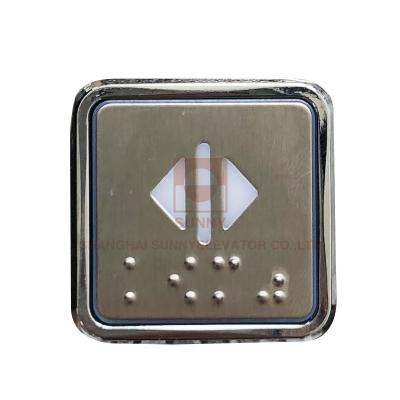 China Voltage 12-24 V Stainless Plate Lift Push Button With Braille For Cop/Lop for sale