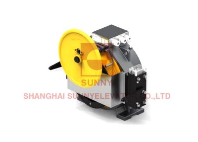 China Tipo de aço do motor Gearless da máquina da tração do elevador ímã permanente da correia síncrono à venda