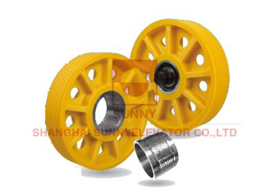 China 450kg Load Mc Nylon Elevator Pulley For Villa Home Lift Traction Elevator System for sale