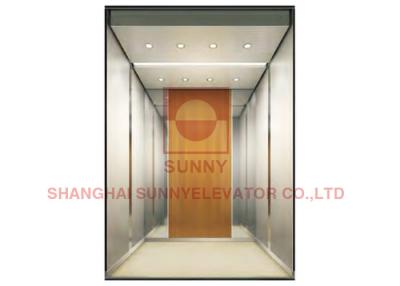 China Gold Mirror Residential Elevators Cabin Decoration For Passenger Lift for sale