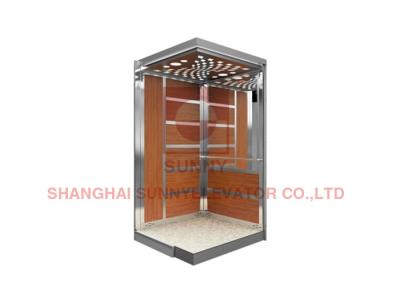 China Cabina de acero inoxidable IP67 de la elevación de 304 elevadores del diseño interior del elevador con el piso del PVC en venta