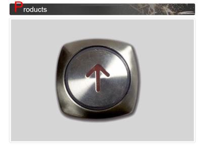China Size 38 X 38 Mm Square Elevator Push Button With Special Filing Process for sale