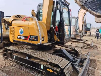 Chine 7,5 marque chinoise utilisée de Secondhand Track Digger Sy 75c d'excavatrice de chenille de Ton Sany Sy 75c avec de basses heures à vendre