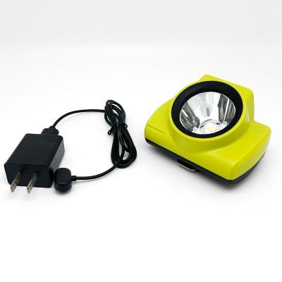 China Portable LED Miner Cap Lamp , 25000lux Underground Mining Lamp With Cradle Charger for sale