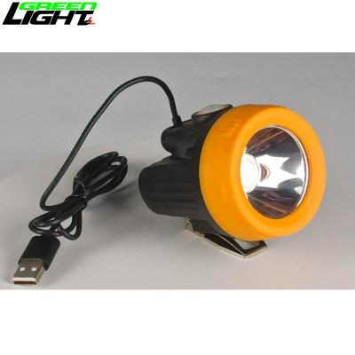 China USB Charging Miner Cap Lamp , 10000 LUX GL2.5-C Explosion Proof Mining Lamp for sale