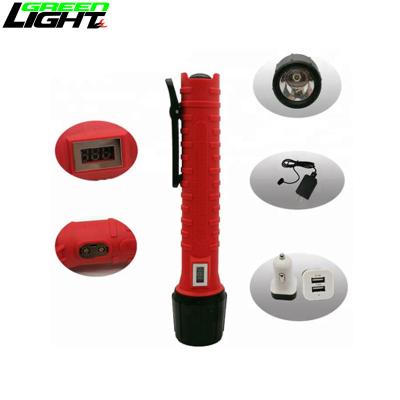 China 3.7V 6.6Ah Explosion Proof Rechargeable Flashlight , 10000 Lux Fire Proof Torch Light for sale