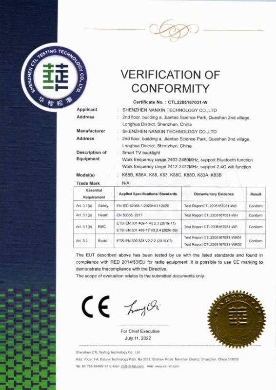 CE - Shenzhen Nanxin Technology Limited