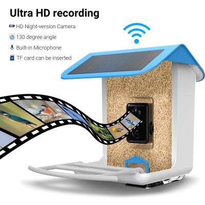 China Automatic Bird Watch Camera Auto Capture Videos Pictures Ai Identify Birdcam Smart Bird House Feeder for sale