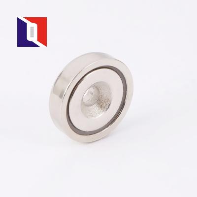 China China Manufacturer Wholesale Neodymium Cup Durable Threaded Eye Pot Magnetic Hook Magnet en venta