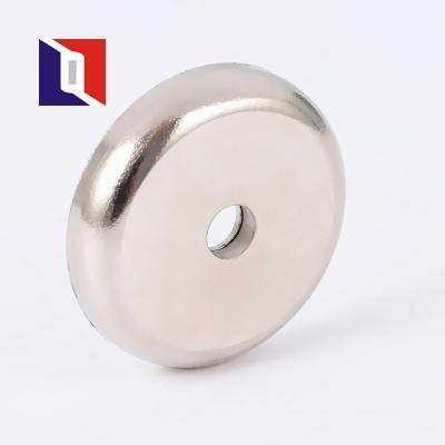 China Industrial Magnet Super Strong Permanent Disc Neodymium Pot Magnet With Countersunk Hole en venta