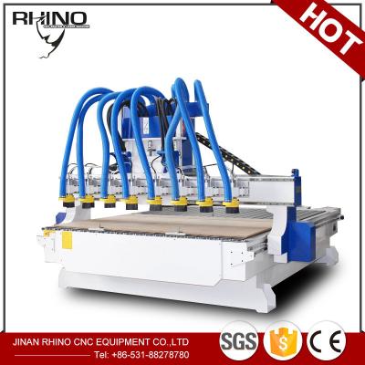 China 8 Heads Woodworking CNC Router Machine 380V 3 Phase Type CE Approval for sale