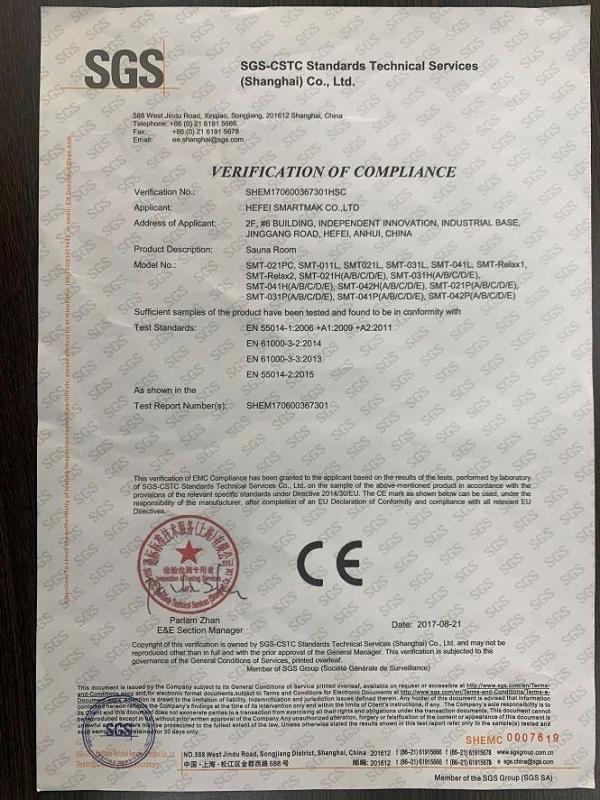 CE - Hefei Smartmak Co., Ltd.