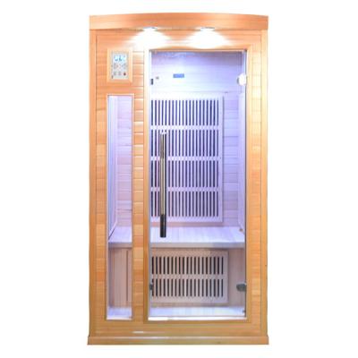 China Indoor Wooden 1 Person Infrared Sauna For Home for sale