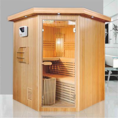 China 3-4 Person Hemlock Freestanding Sauna Indoor Steam Room For Home for sale