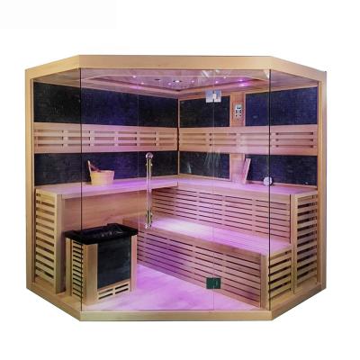 China Indoor Steam Home Sauna Room With 6kw Stove 4 - 6 Person Size for sale