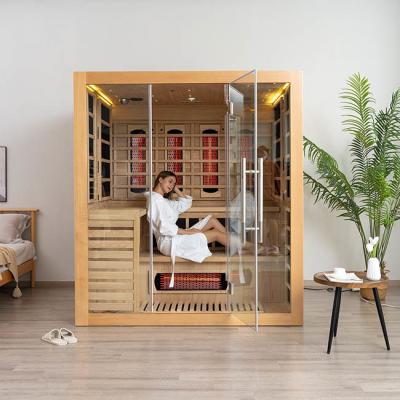 Китай Combination Traditional Indoor Infrared Steam Sauna For 4 People 2700W продается