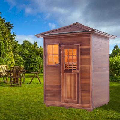 China Wood Infrared Carbon Heater Outdoor Dry Sauna For 3 - 4 Person for sale