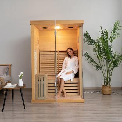 China 3KW Home Indoor Use Traditional Steam Wooden Sauna Room For 2 People for sale
