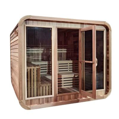 China Cedar Outdoor Dry Sauna Room For Health And Relaxation 15 ~ 90 ℃ Temperature Assembly Required Te koop
