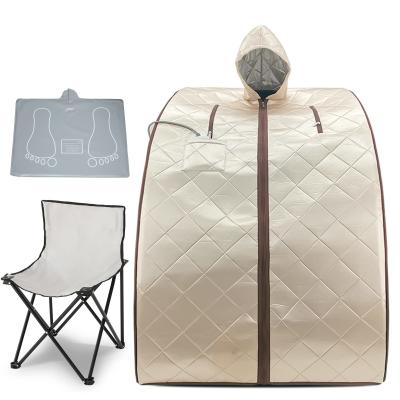 China Portable One Person Sauna Set Full Body Home SPA Box With Heating Foot Pad for sale